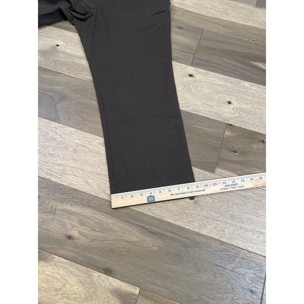 LOFT Brown Laura Cropped Wide Leg Cotton Pants Size 12 - Picture 8 of 10